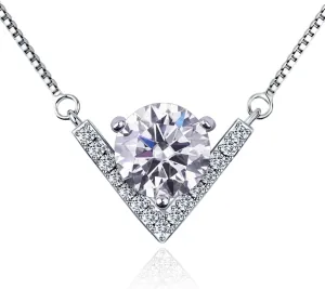 1-3 Carat Moissanite Necklace Pendant for Women Sterling Silver, GRA Certified, Elegant Gift Moissanite Necklace for Women, Wife, Girlfriend, Mom, or Birthday