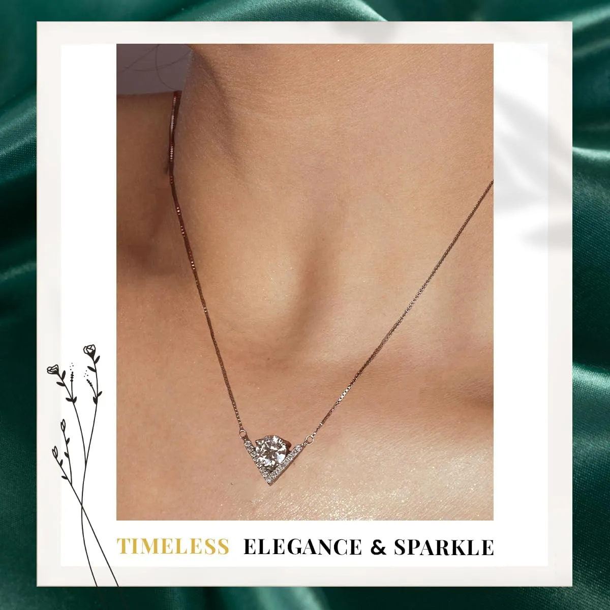 1-3 Carat Moissanite Necklace Pendant for Women Sterling Silver, GRA Certified, Elegant Gift Moissanite Necklace for Women, Wife, Girlfriend, Mom, or Birthday