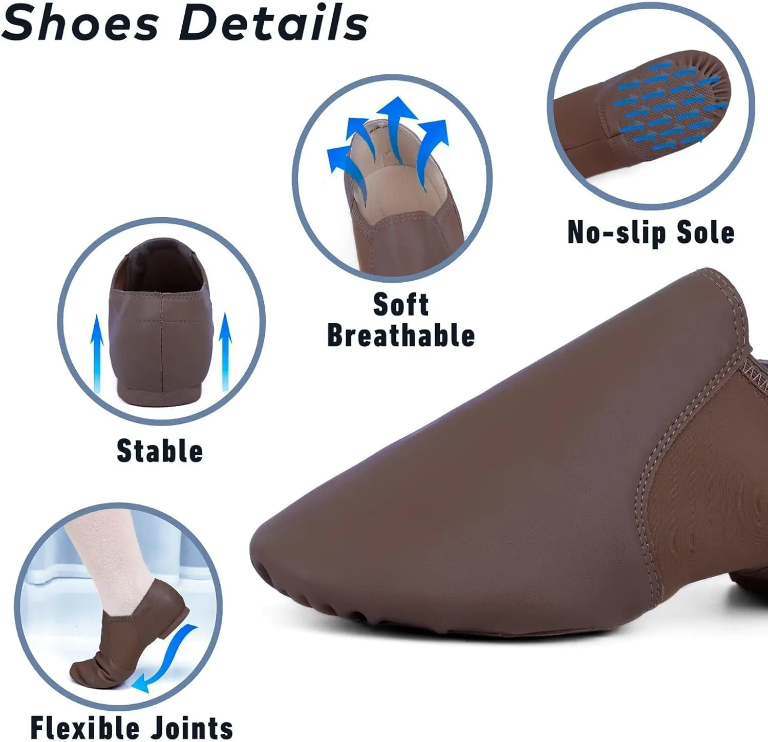 100% Cowhide Leather Dance Jazz Shoes for Women/Men