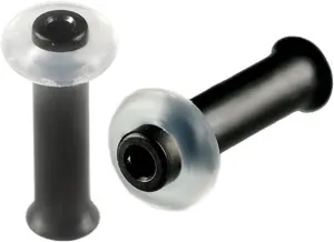 10G 10 gauge 2.5mm Black PVD Coated Surgical Steel Single Flare Tunnels Ear Plugs Ear Stretching Stretchers 2Pcs