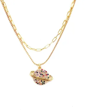 14K Gold Plated Cubic Zirconia Necklace Dainty Brass Chain Necklace for Women Gold Choker Necklace