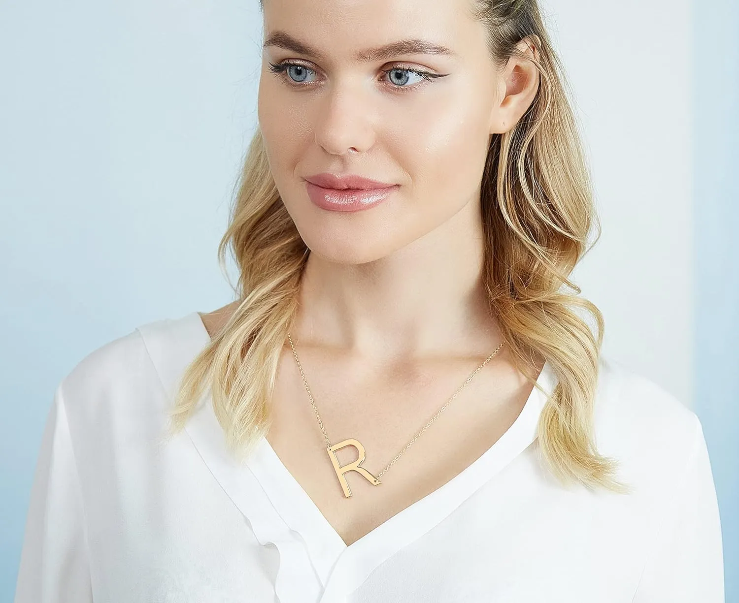 14K Gold Plated Initials Necklaces, Alphabet Pendant Letter A to Z Necklaces for Women with Gift Box | Adjustable Chain, Minimalist, Tiny Dainty Alphabet Choker Necklaces