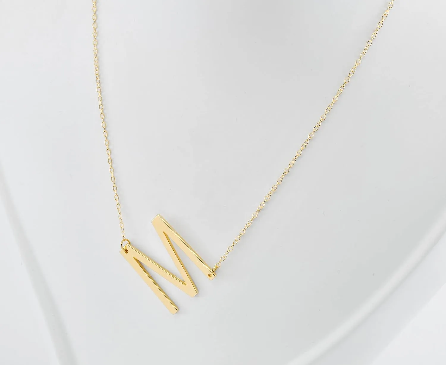 14K Gold Plated Initials Necklaces, Alphabet Pendant Letter A to Z Necklaces for Women with Gift Box | Adjustable Chain, Minimalist, Tiny Dainty Alphabet Choker Necklaces
