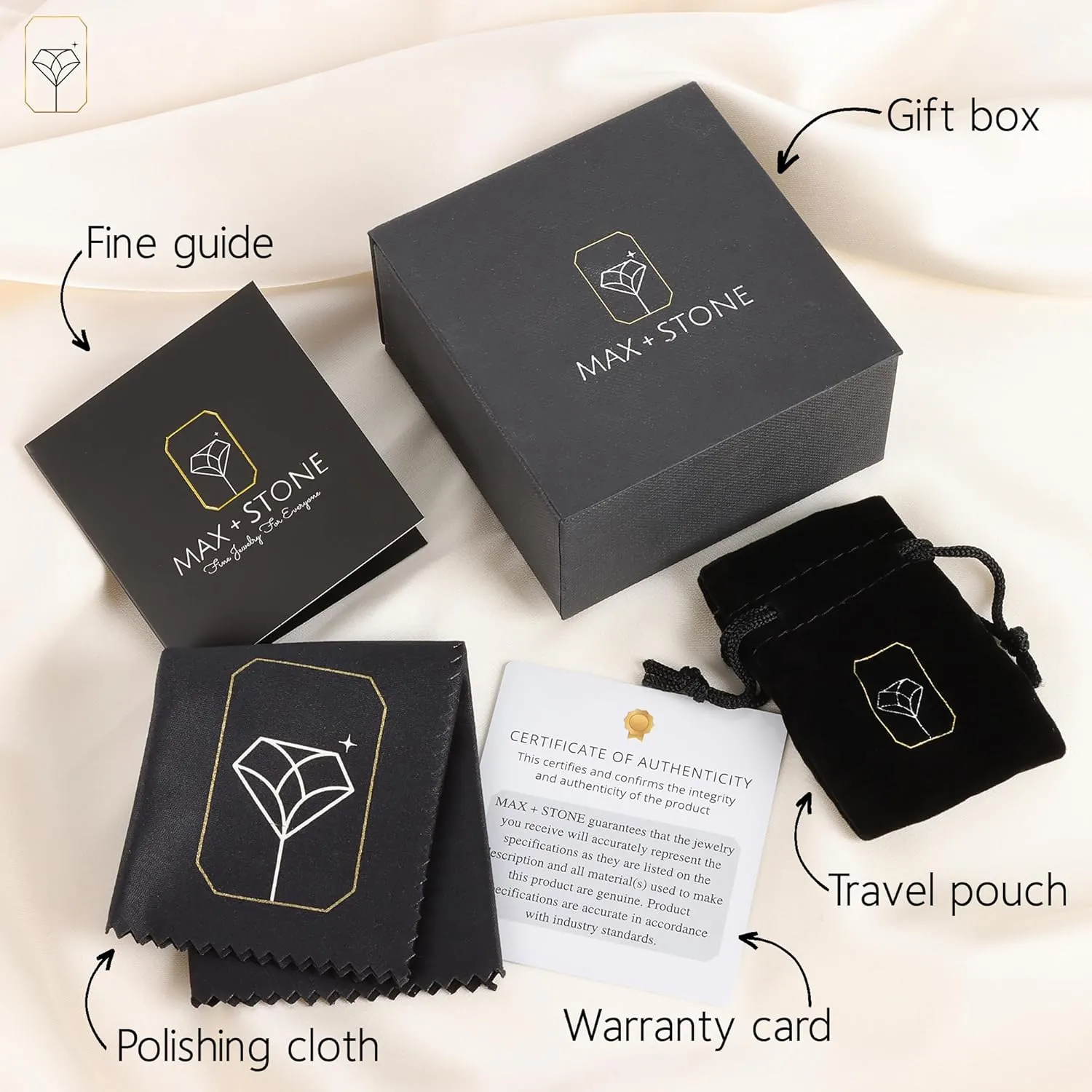 14k Gold Solitaire Round Cubic Zirconia Earrings Studs for Women & Men | Anti Tarnishing CZ Stud Earrings with 14k Gold Butterfly Pushbacks | 4MM-7.5MM by MAX   STONE