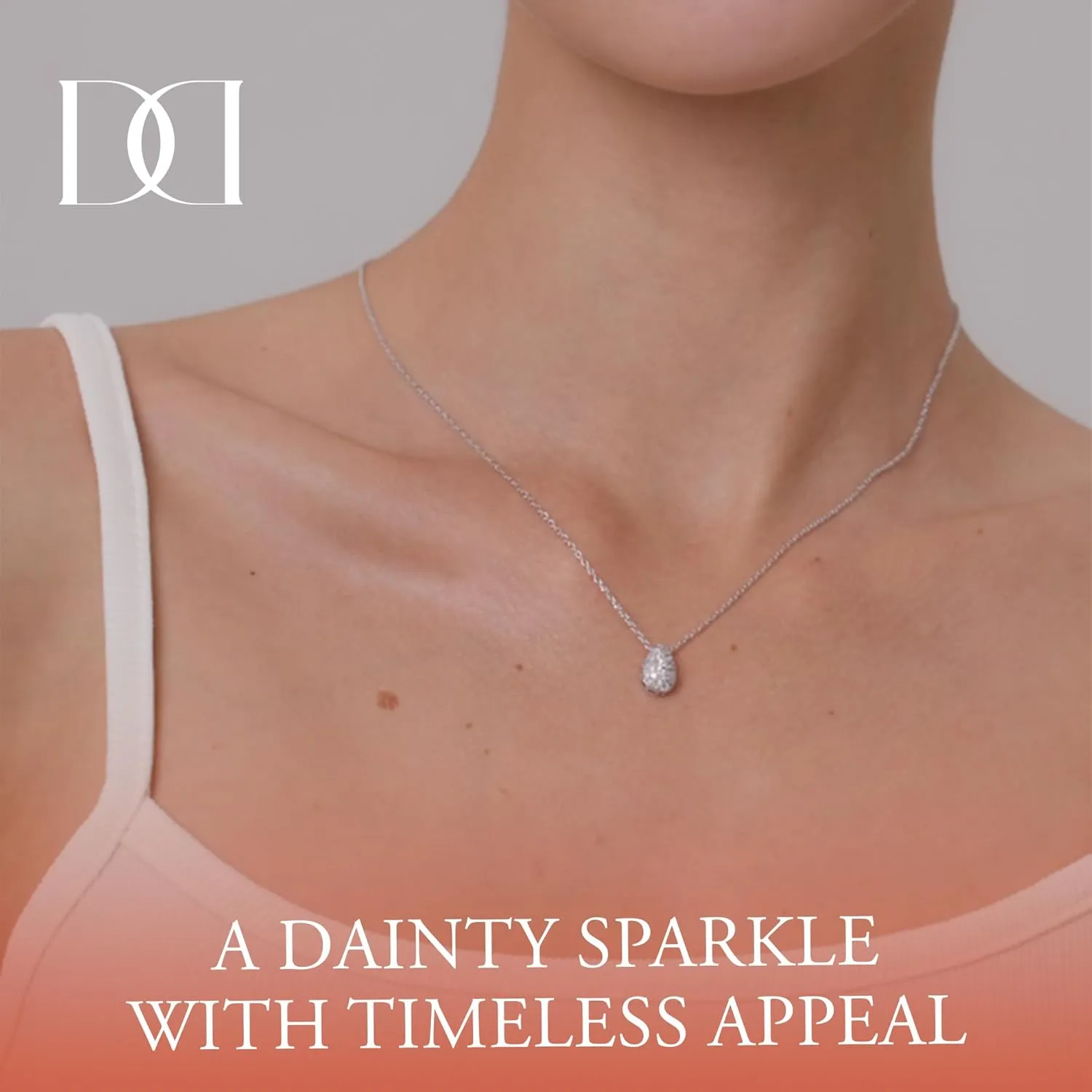 14K/18K Gold Plated Teardrop Cubic Zirconia Pendant Necklace for Women | Elegant and Dainty Jewelry | Gold Plated Options | Perfect for Any Occassion or Gifts, 15-18 Inches   3 Inch extender