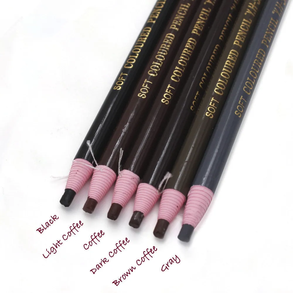 1PCS Waterproof Eyebrow Pencil Free Cutting Natural Long Lasting Paint Black Brown Coffee Microblading Permanent Eyebrow Make Up