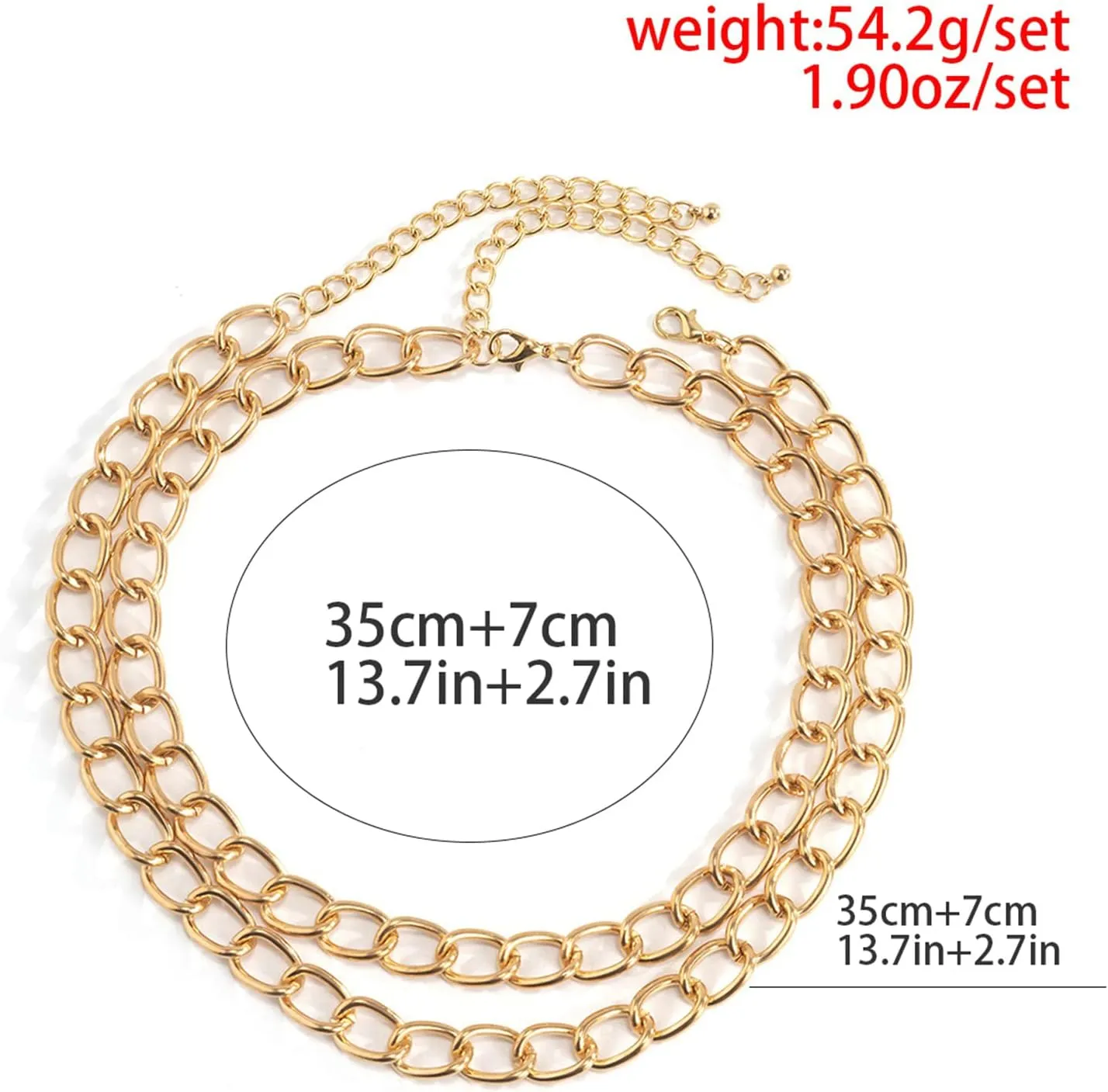 2 Layer Layered Chain Necklaces for Women, Simple Rolo Chain Layer Necklaces for Women Gold