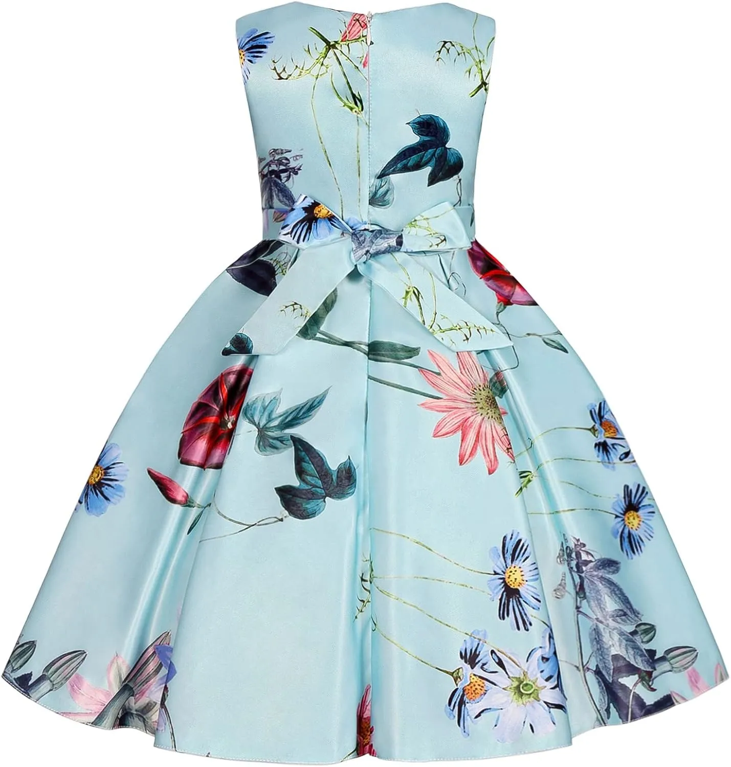 2 to 10 Years Toddler Mini Dress Kids Toddler Baby Girls Spring Summer Print Floral Ruffle Sleeveless Dress