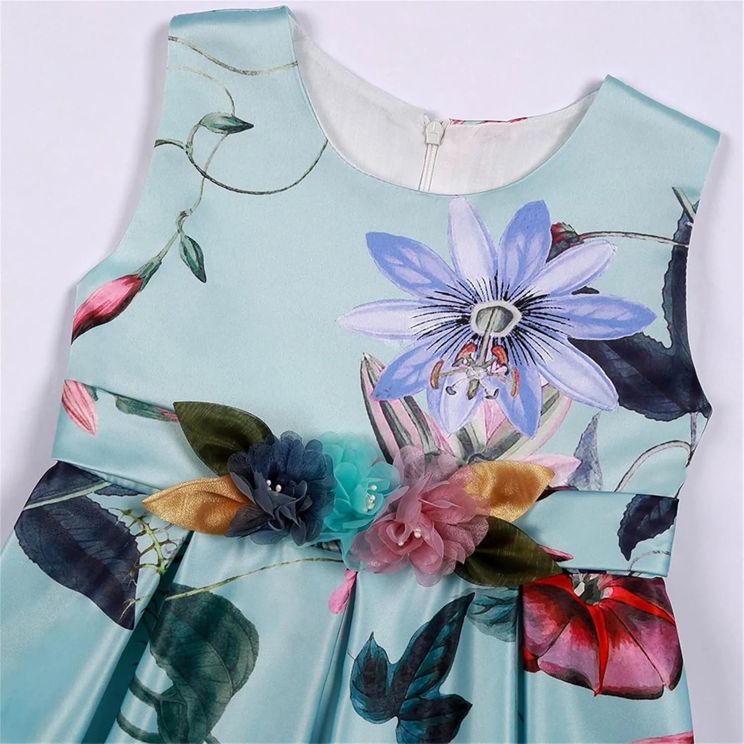 2 to 10 Years Toddler Mini Dress Kids Toddler Baby Girls Spring Summer Print Floral Ruffle Sleeveless Dress