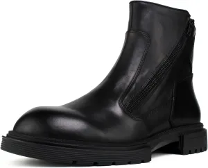2025 Men's Premium Chelsea Boots - Slip-Resistant Rubber Sole, Full-Grain Leather & YKK Zipper, Breathable OrthoLite Insole | Business Casual Ankle Boots with Anti-Odor Technology