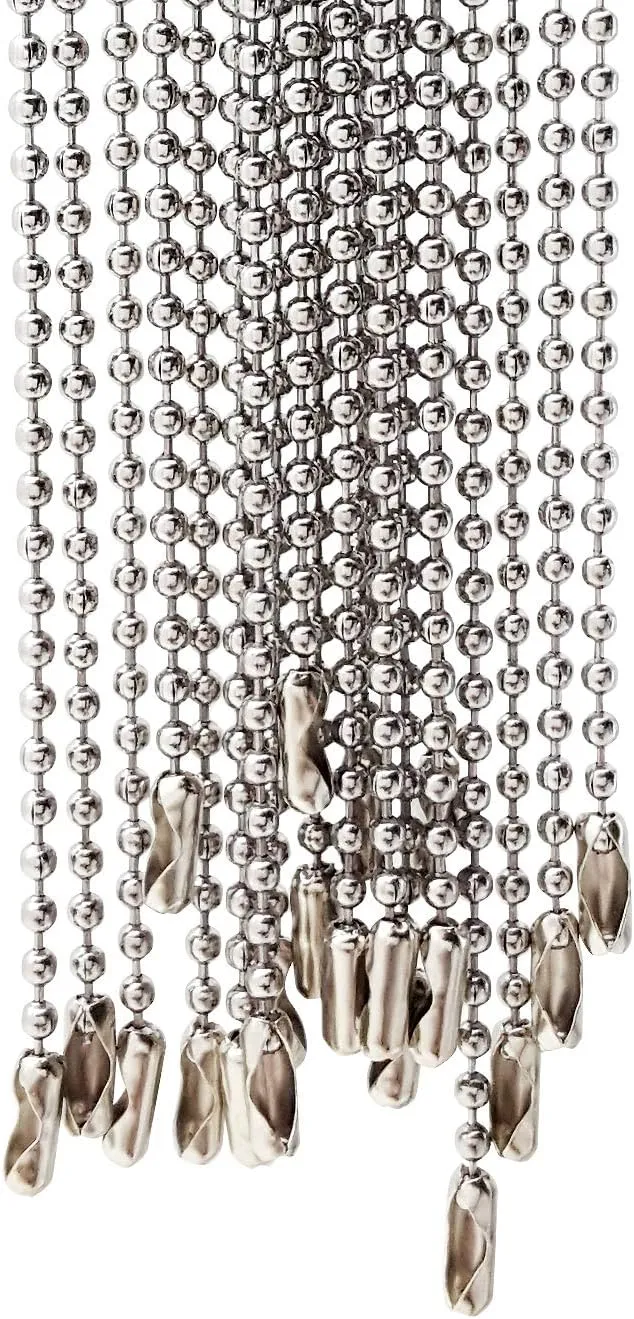 #3 2.3mm ballchain 20 Pcs Stainless Steel Bead Chain 30 inches Ball Chain Necklace