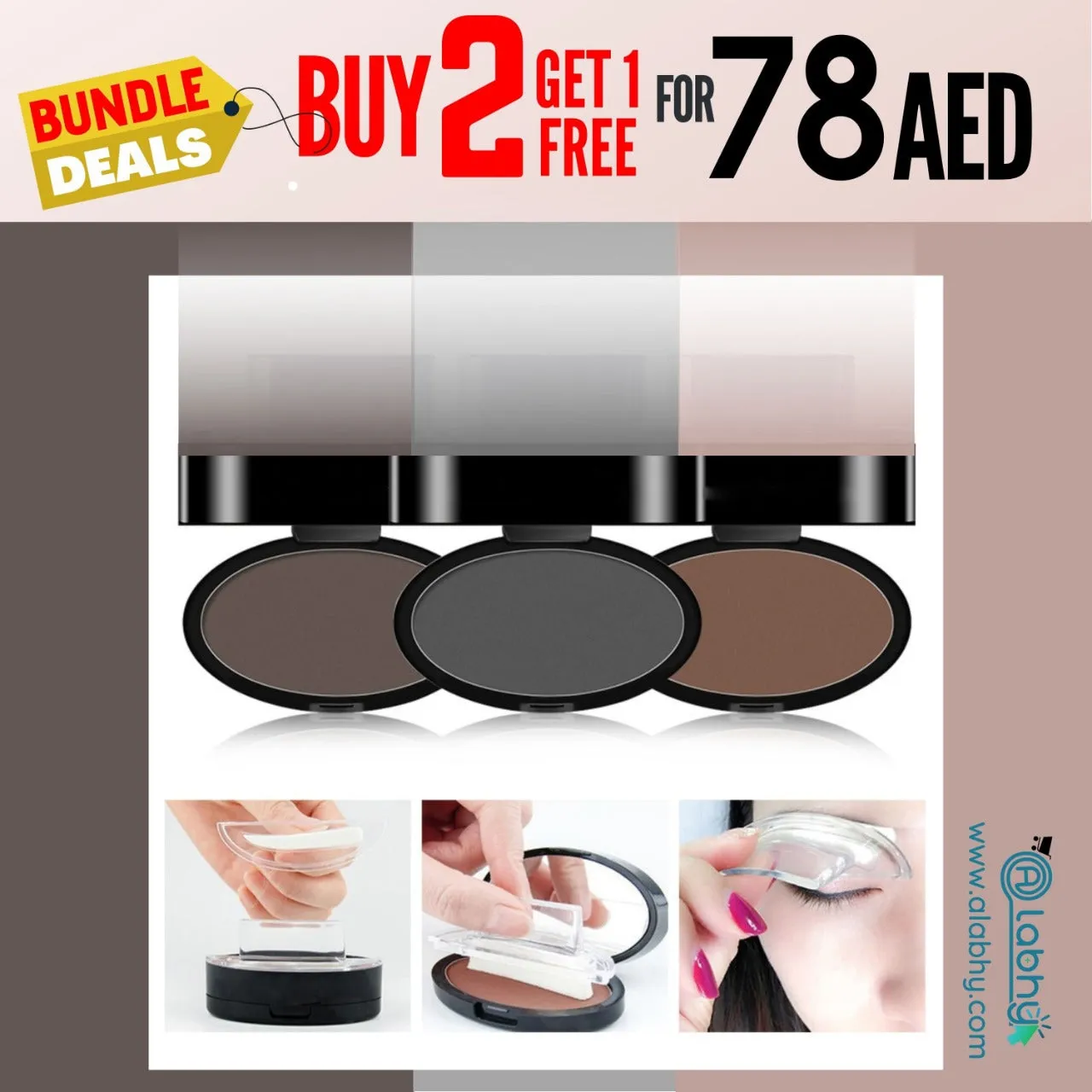 3 in 1 Bundle - Waterproof Eyebrow Stamp ( 3 Colors)