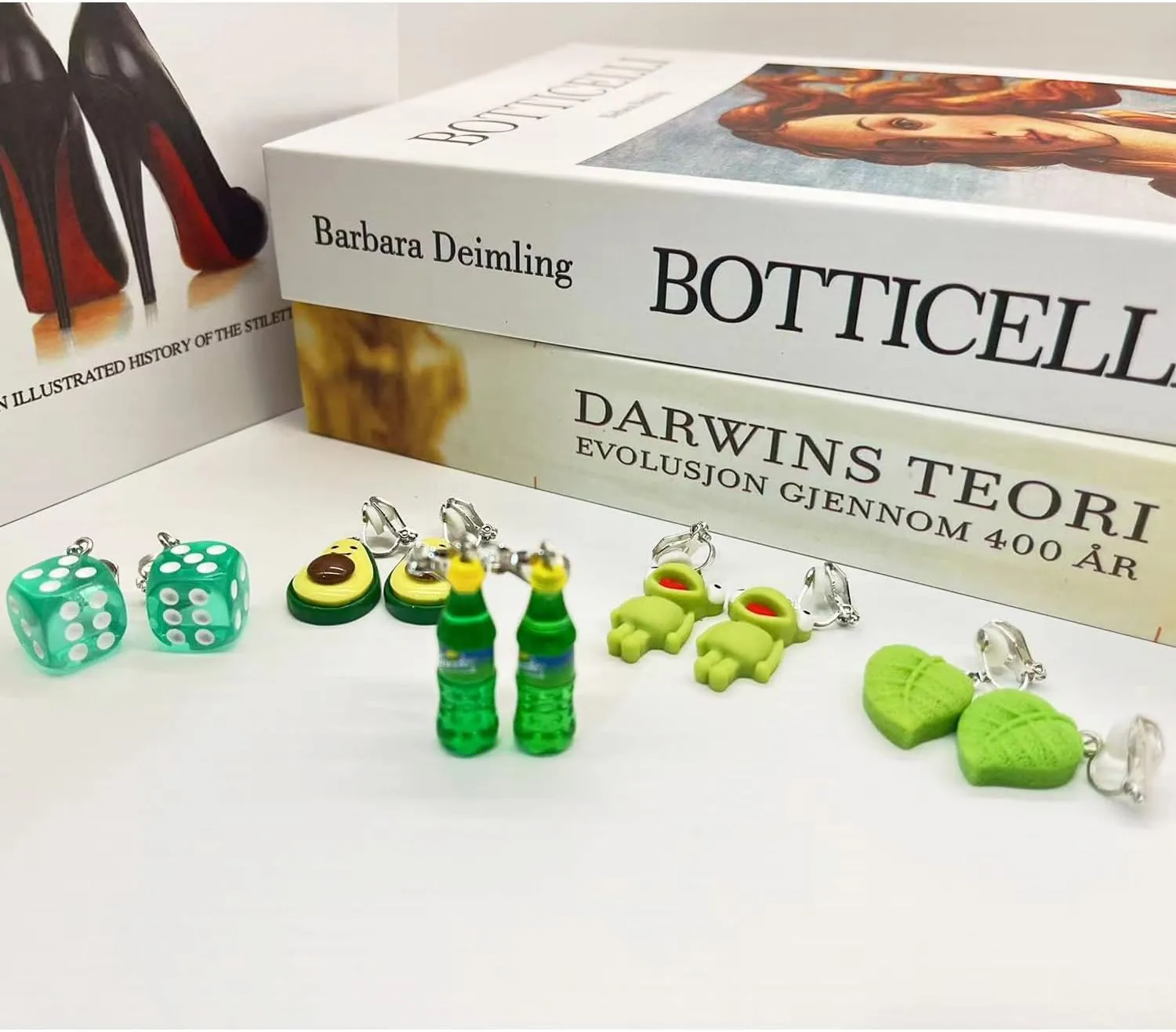30 Pairs Weird Cute Funny Fun Dangle (or Clip on) Earrings set for Women Unique Bear Duck Mushroom Fruit Flowers Food Animal Drop Dangle Aesthetic Earrings Gifts for Women