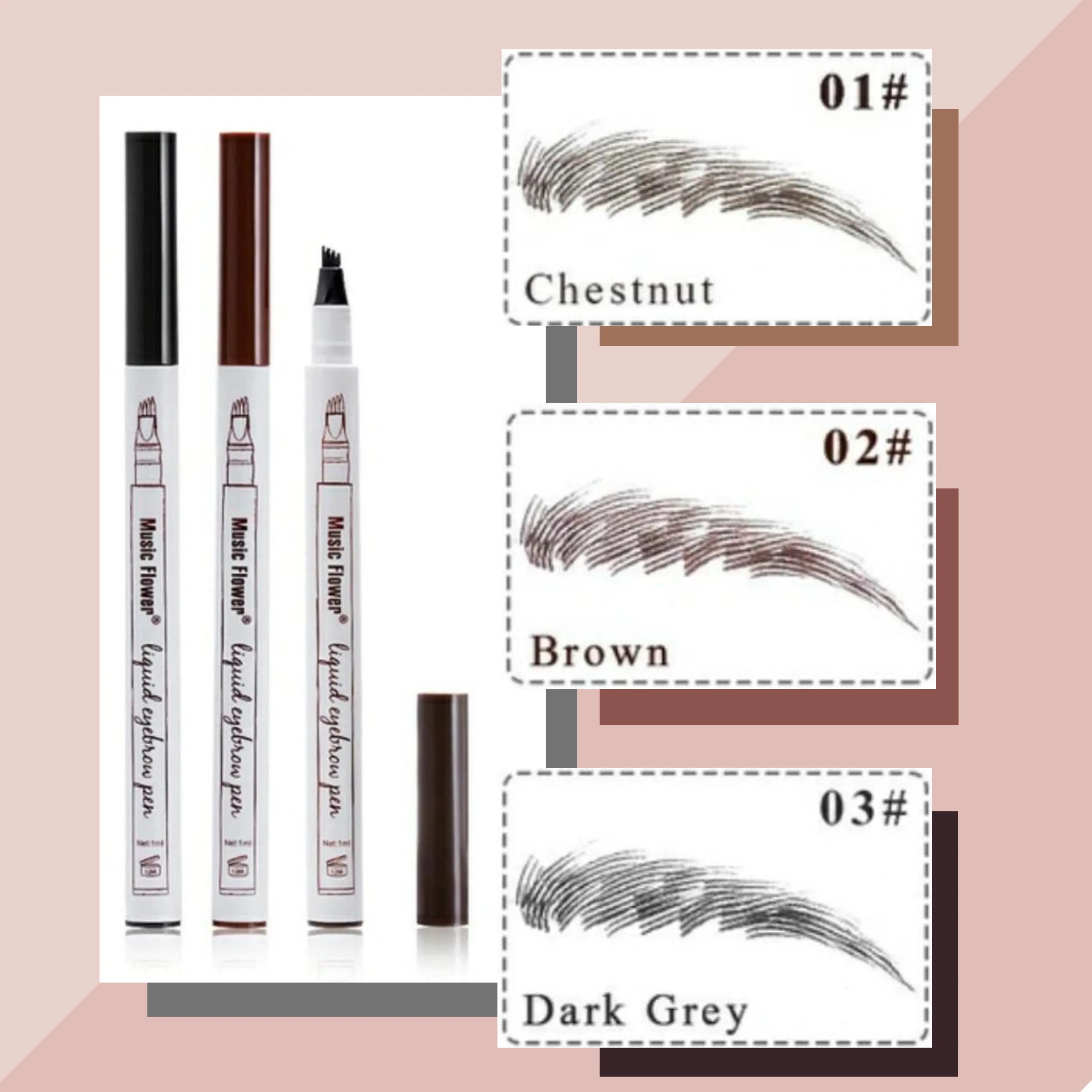 4 IN 1 BUNDLE - Eyebrow Pencil Waterproof ( 4 Colors)