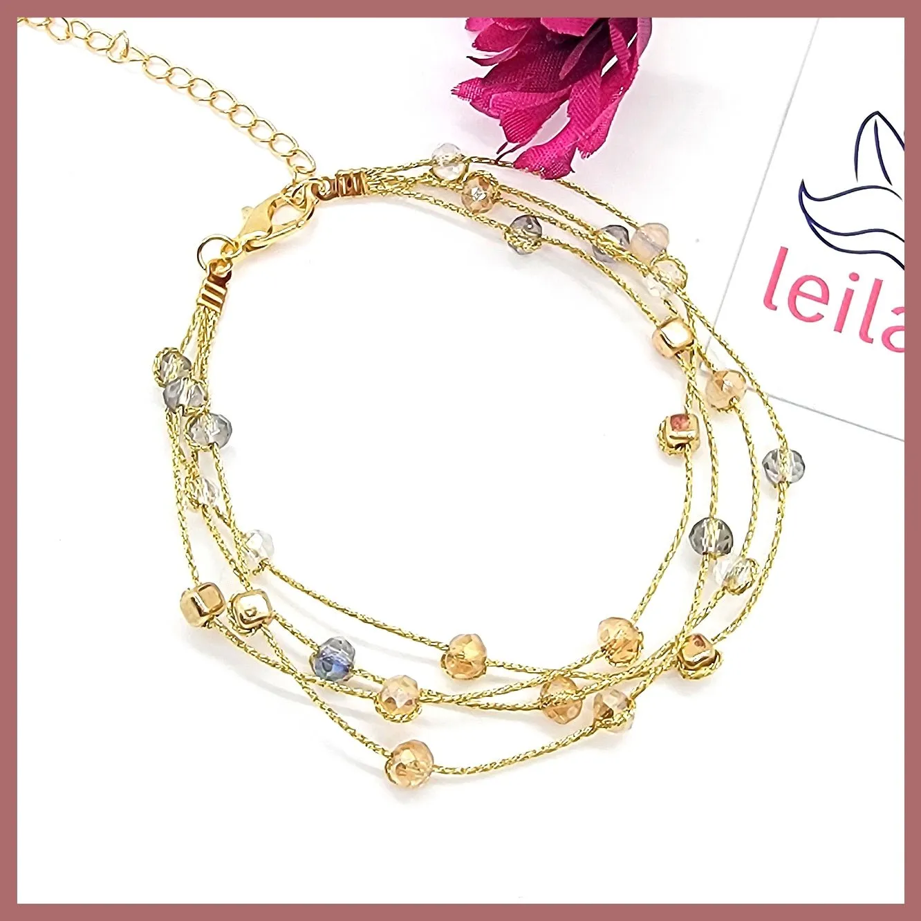 4-Strand Crystal Bracelet