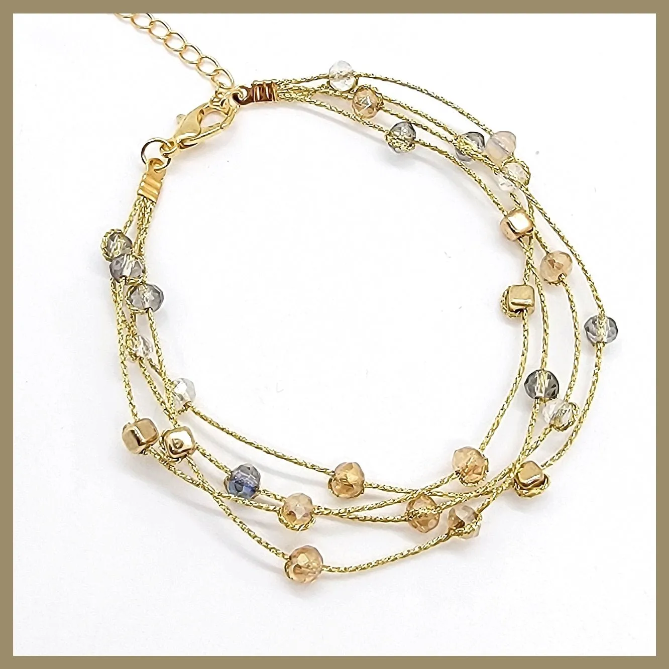 4-Strand Crystal Bracelet