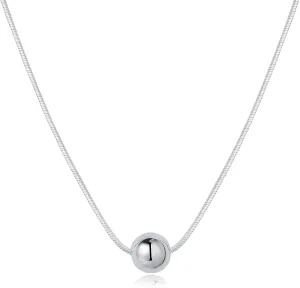 925 Sterling Silver Ball Bead Pendant Necklaces for Women, Silver Ball Necklaces for Women Mom Birthday