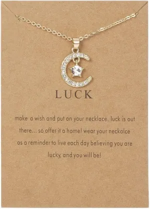 925 Sterling Silver Faith Necklace for Women,Twelve Months Moon Shaped Pendants Chain Xmas Birthday Mothers Day Jewelry Gifts