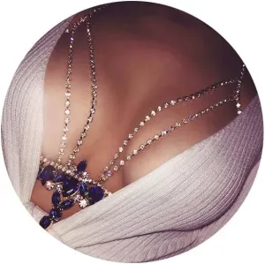 Acenail Crystal Sexy Body Chain Bikini Rhinestone Body Chains Gold Bra Beach Wrist Chains Beach Belt Chains Summer Boho Body Jewelry for Women and Girls