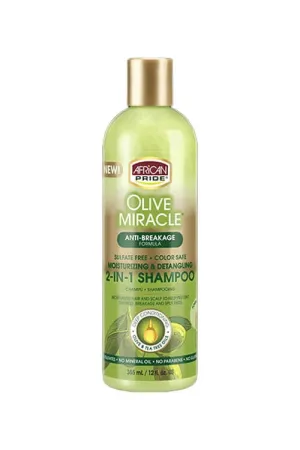 African Pride Olive Miracle 2-In-1 Shampoo 12 oz
