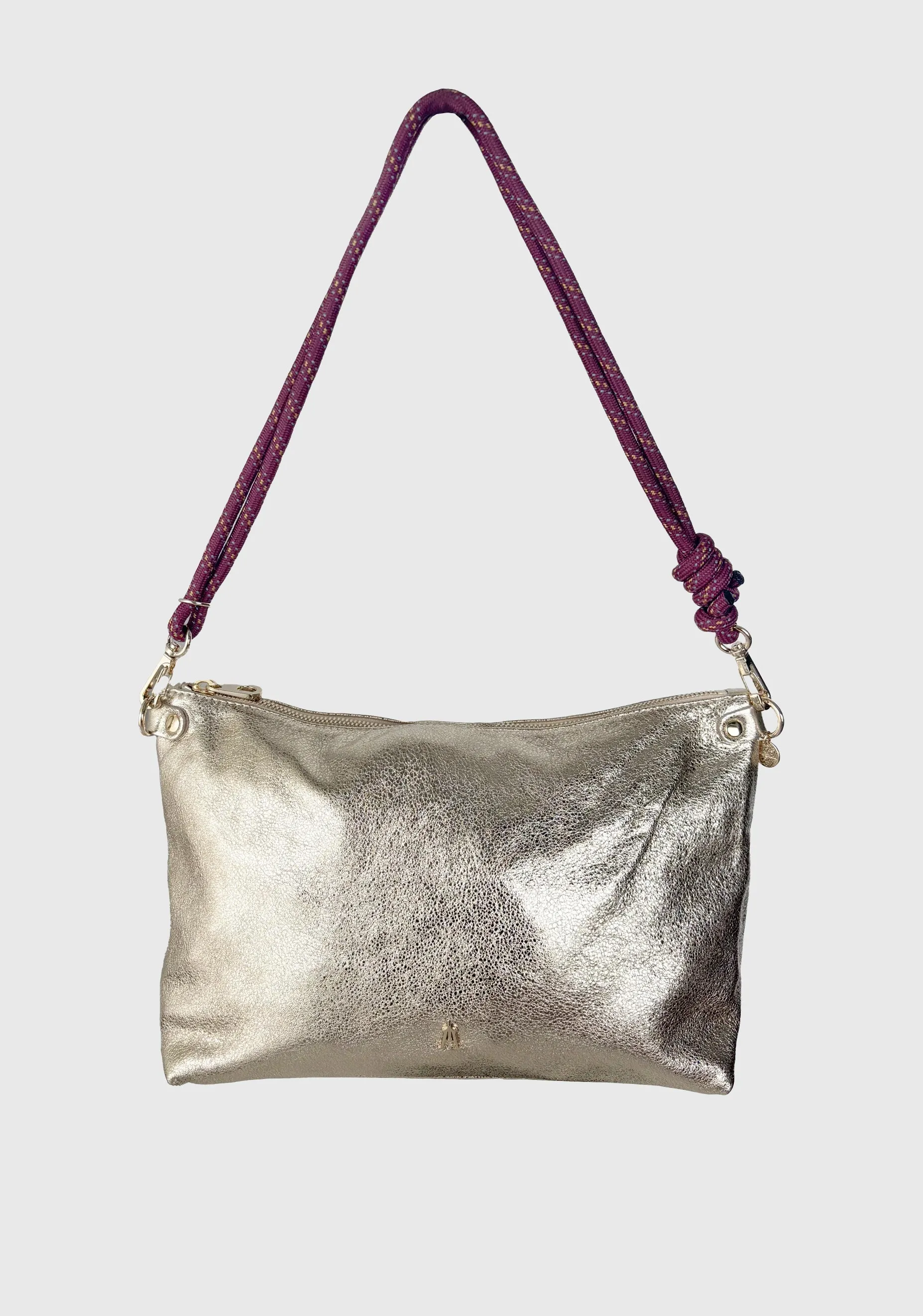Amande Metallic Bag_Champagne