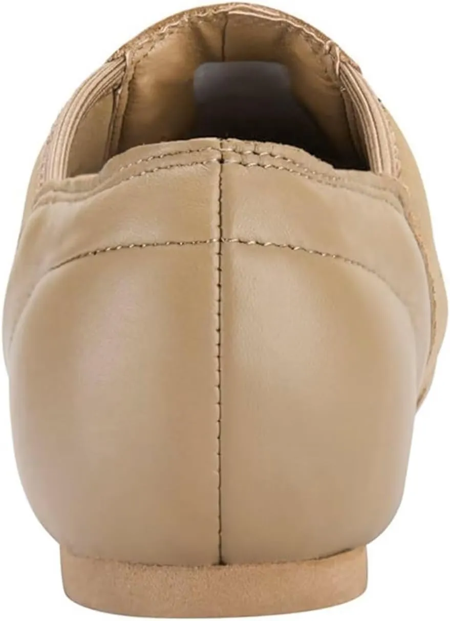 ARCLIBER Jazz Shoes for Women/Big Kid Slip-on Leather Dance Shoes