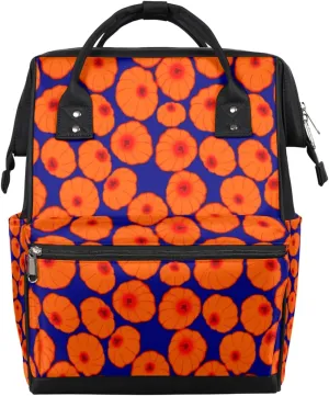 Autumn Pumpkins Pattern Diaper Bag Tote Large Capacity Waterproof with Adjustable Shoulder Strap and Pram Straps Mommy Bag for Hospital Beach Weekender Travel