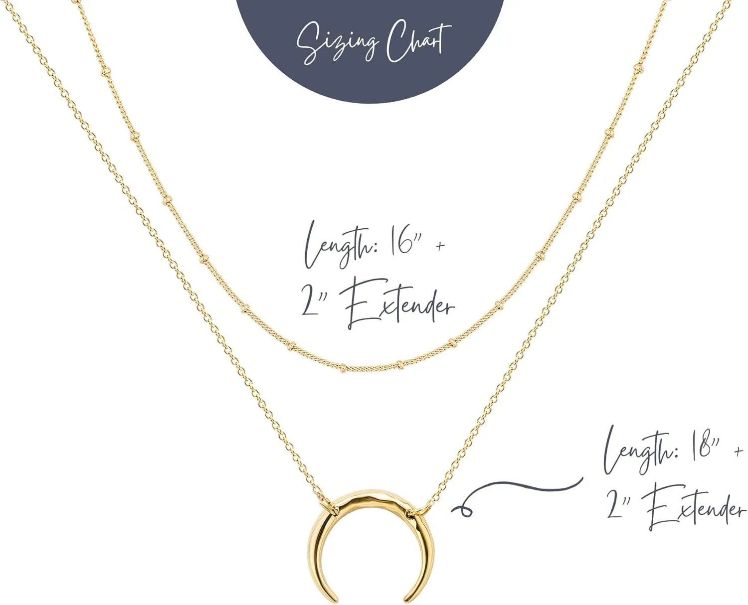 Ava Riley Necklace for Women, 14K Gold-Plated Dainty Choker, Silver Layered Necklaces for Women, Trendy Beach Jewelry