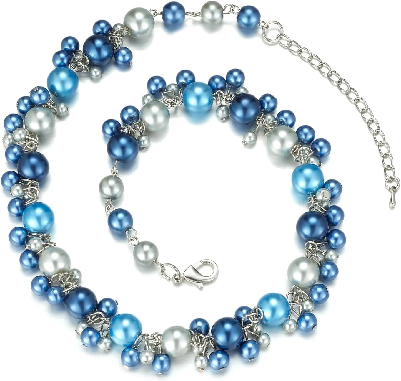 Beaded Pearl Necklace - Elegant Pearl Choker Necklaces for Women Fashion Jewelry Birthday Gift for Mom