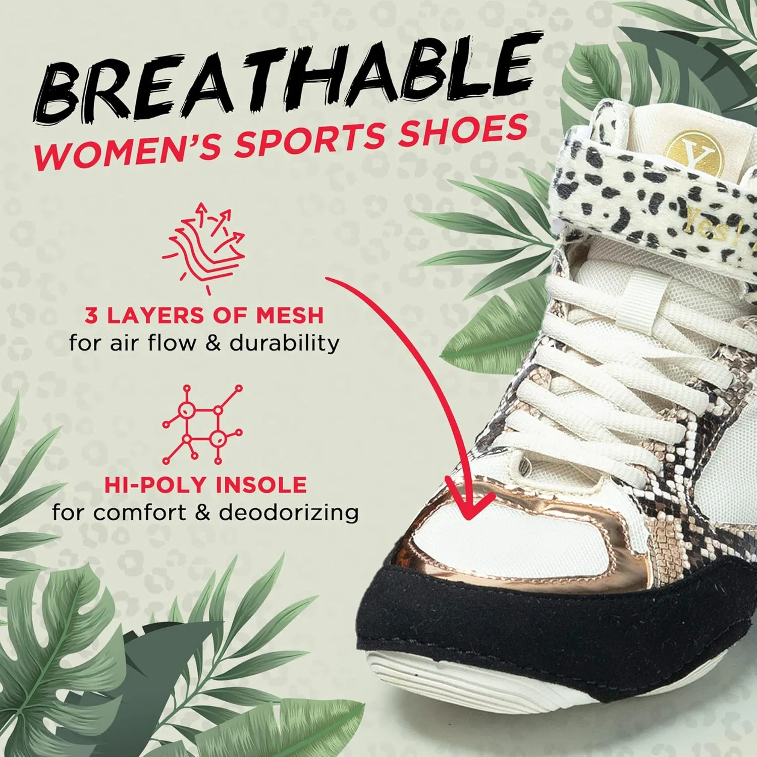 Beast Wrestling Shoes Women Sizes, Lightweight and Breathable Boxing Shoes for Women, Microfiber Suede Leopard Printed Weightlifting Shoes with Hook and Loop Strap