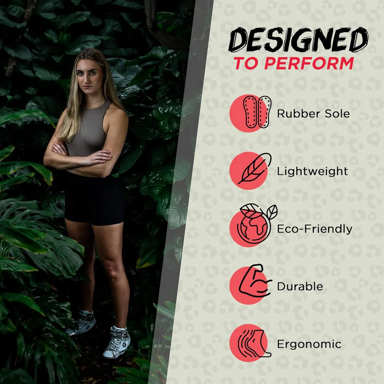 Beast Wrestling Shoes Women Sizes, Lightweight and Breathable Boxing Shoes for Women, Microfiber Suede Leopard Printed Weightlifting Shoes with Hook and Loop Strap