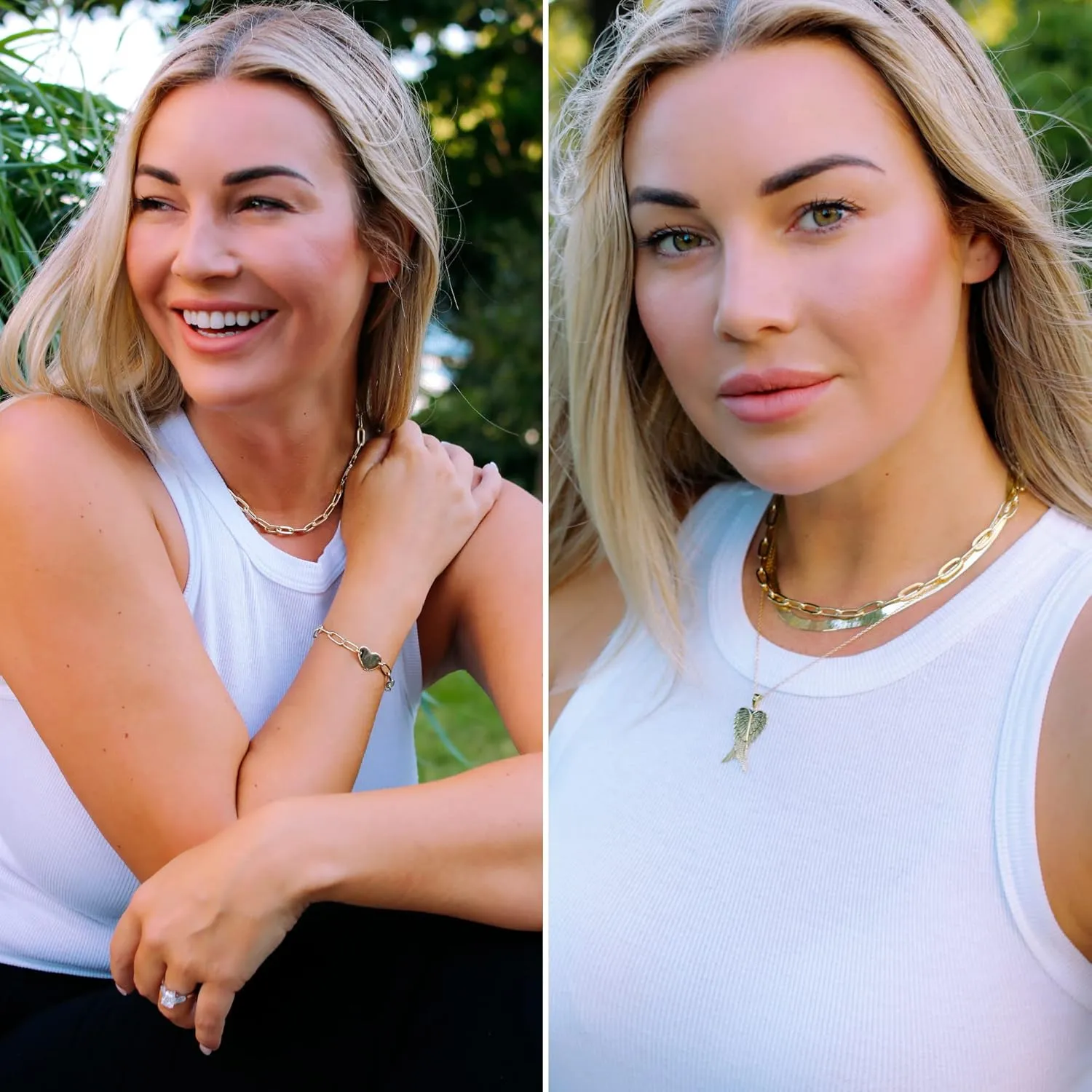 Beaux Bijoux Paperclip Chain Necklaces for Women | Sterling Silver 14k Gold Plated | Women's Trendy Layering Necklaces | Choose Width and Length | Fine Chain Necklaces Crafted in Italy