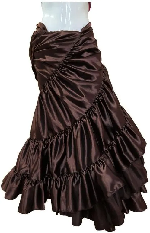 Belly Dance Skirt 25 Yard 4 Tier Gypsy Flared Skirt Jupe Spinning Skirt (One Size) S20