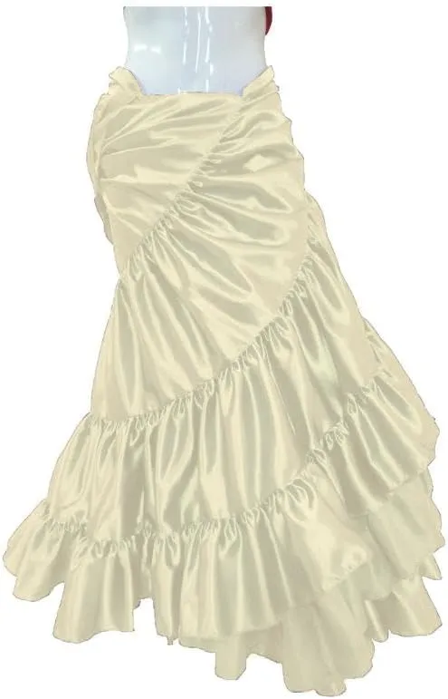 Belly Dance Skirt 25 Yard 4 Tier Gypsy Flared Skirt Jupe Spinning Skirt (One Size) S20