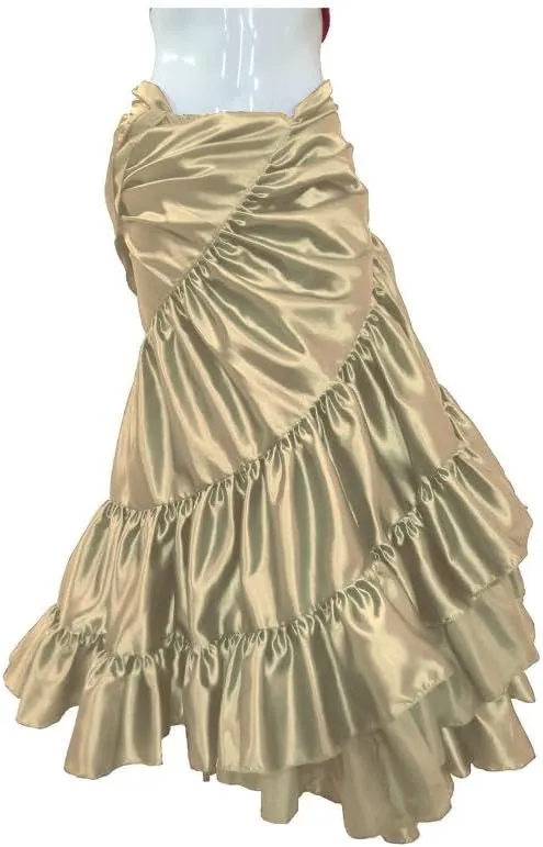 Belly Dance Skirt 25 Yard 4 Tier Gypsy Flared Skirt Jupe Spinning Skirt (One Size) S20