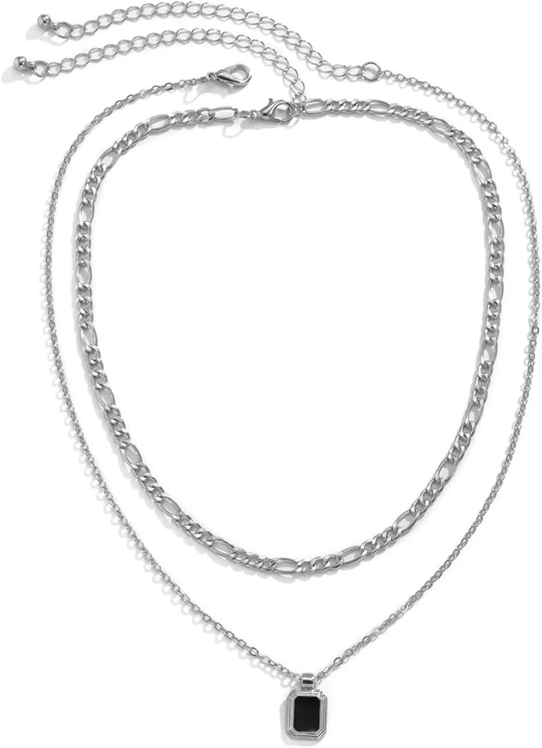 Best Friend Necklaces for Women, Layer Necklaces for Women Gold Plated Square Drip Jewelry Adjustable