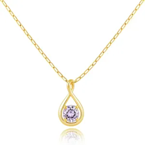 Birthstone Necklaces for Women Sterling Silver Dainty Infinity Necklace Diamond Pendant Necklaces Trendy Gold Jewelry