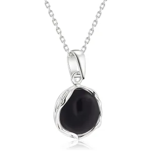 Black Onyx Necklaces for Women Silver - Black Onyx Pendant - 925 Sterling Silver July Birthstone Necklace - Dainty Necklace for Women - Everyday Jewelry for Women