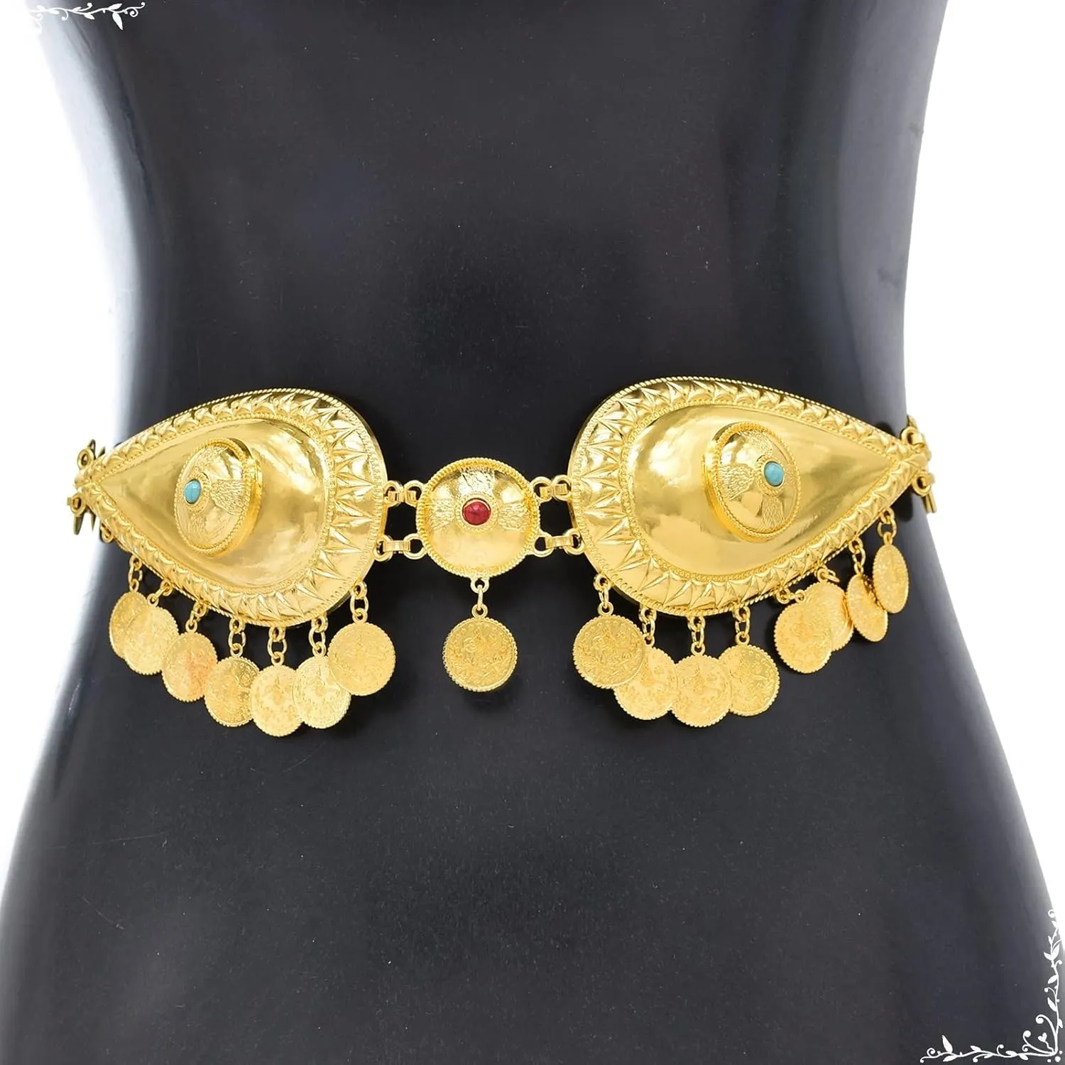 Body Chains, Coin Tassel Thigh Chains for Women Sexy, Silver/Gold Adjustable Waist Necklaces Goth