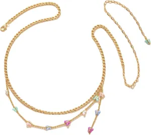 BORATO Waist Beads Layered Waist Chain for Women Waterproof Multilayer Belly Chain for The Waist Adjustable Summer Body Jewelry Belly Jewelry for Women