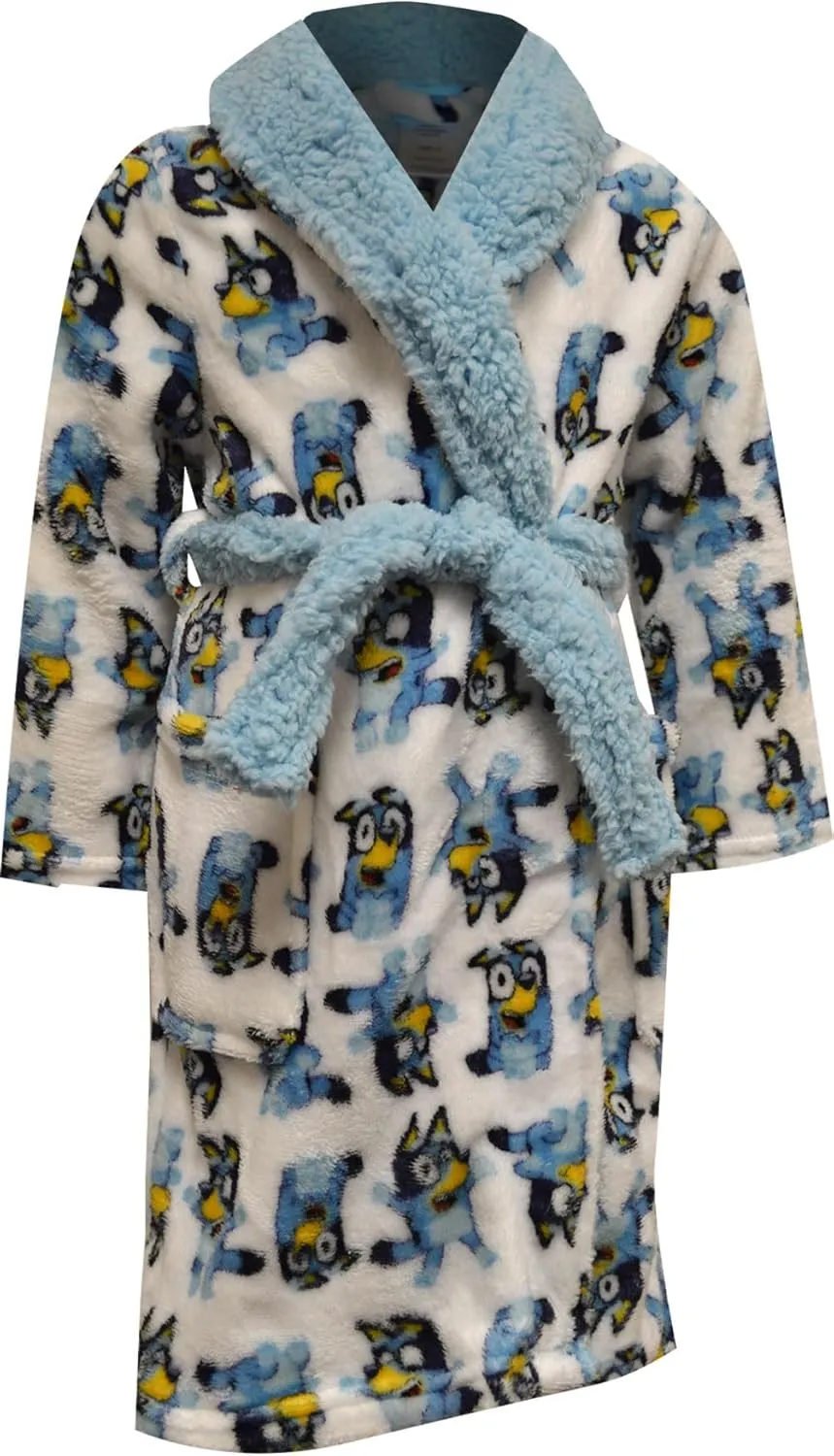 Boys Bluey Super Soft Plush Toddler Robe (4T)
