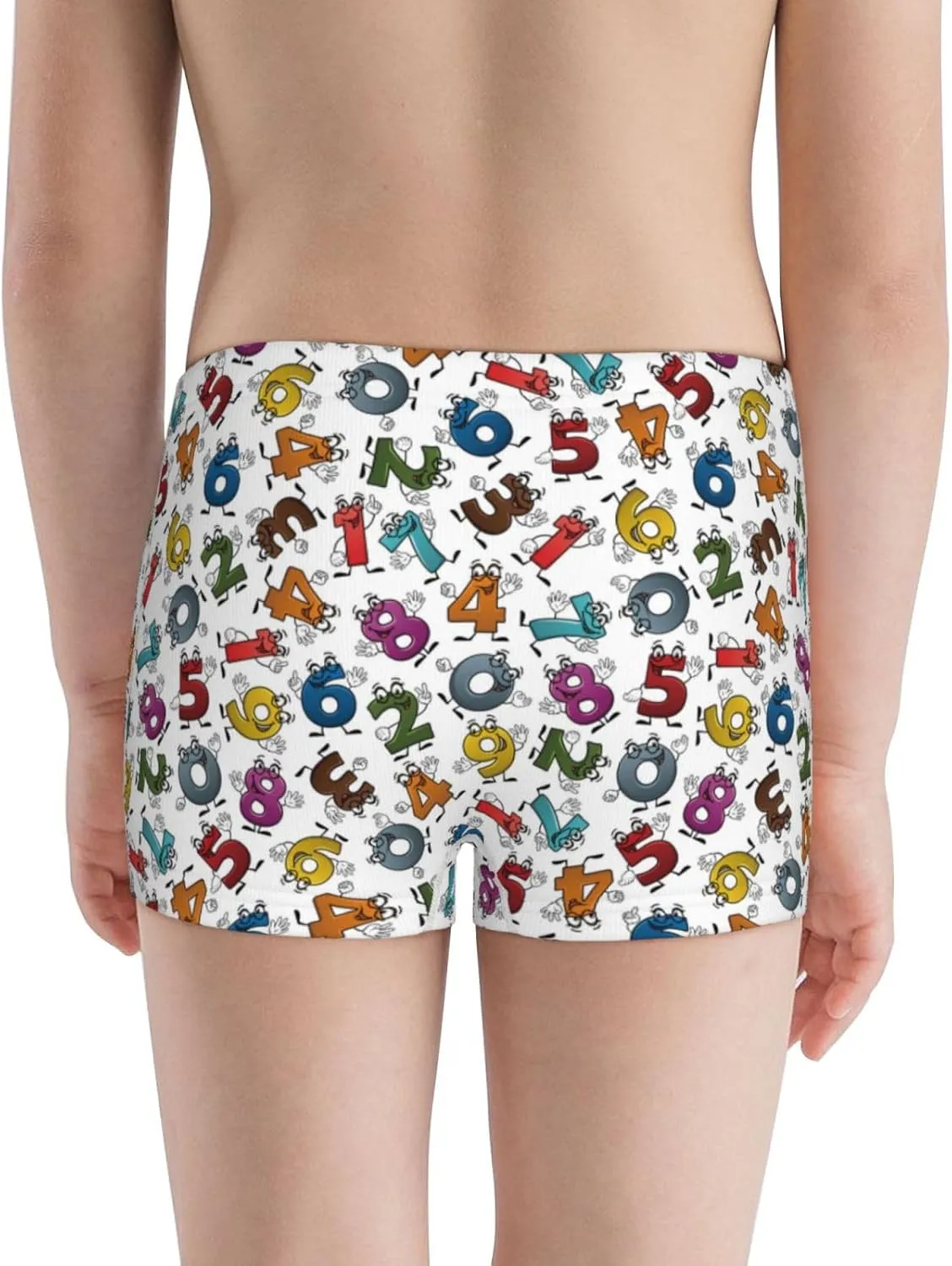 Boys' Cotton Boxer Brief Soft Underwear-Colorful Numbers