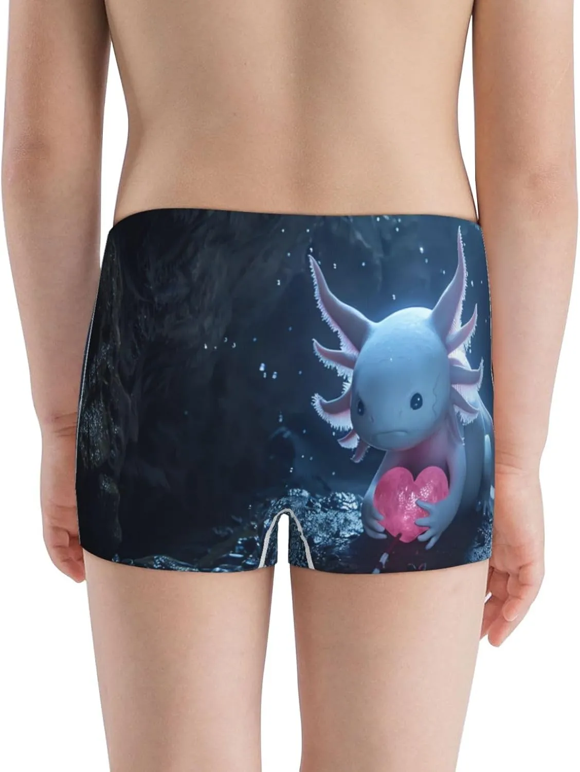 Boys' Cotton Boxer Brief Soft Underwear-Heart Axolotl