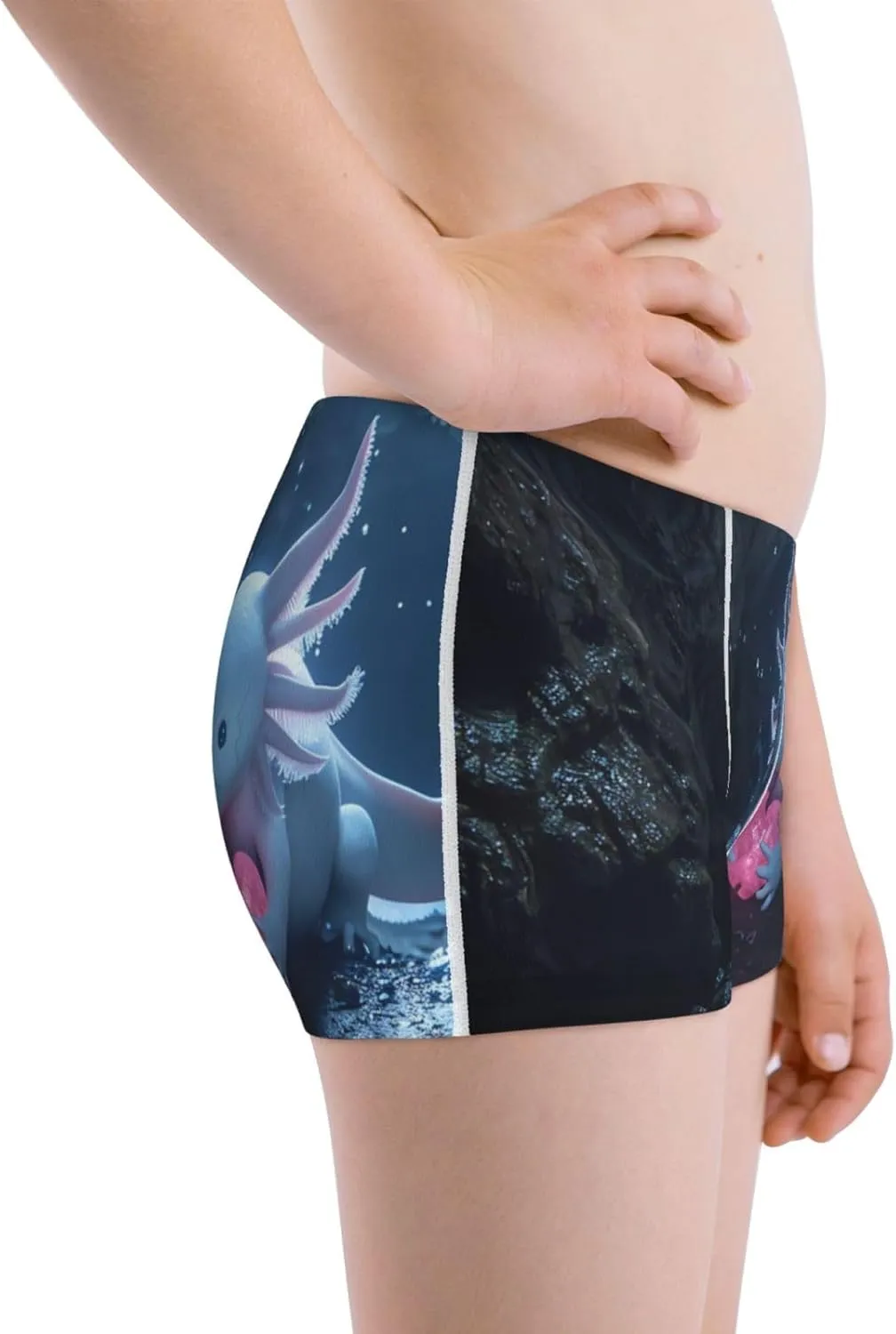 Boys' Cotton Boxer Brief Soft Underwear-Heart Axolotl