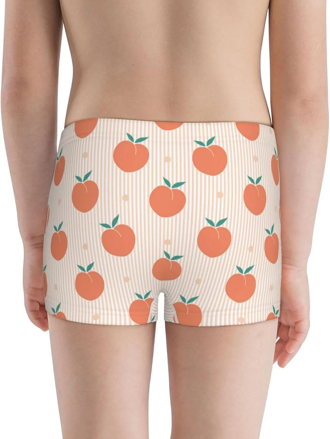 Boys' Cotton Boxer Brief Soft Underwear-Orange Peach