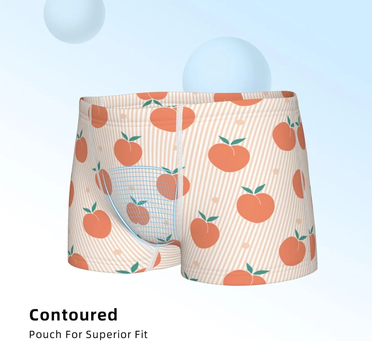 Boys' Cotton Boxer Brief Soft Underwear-Orange Peach