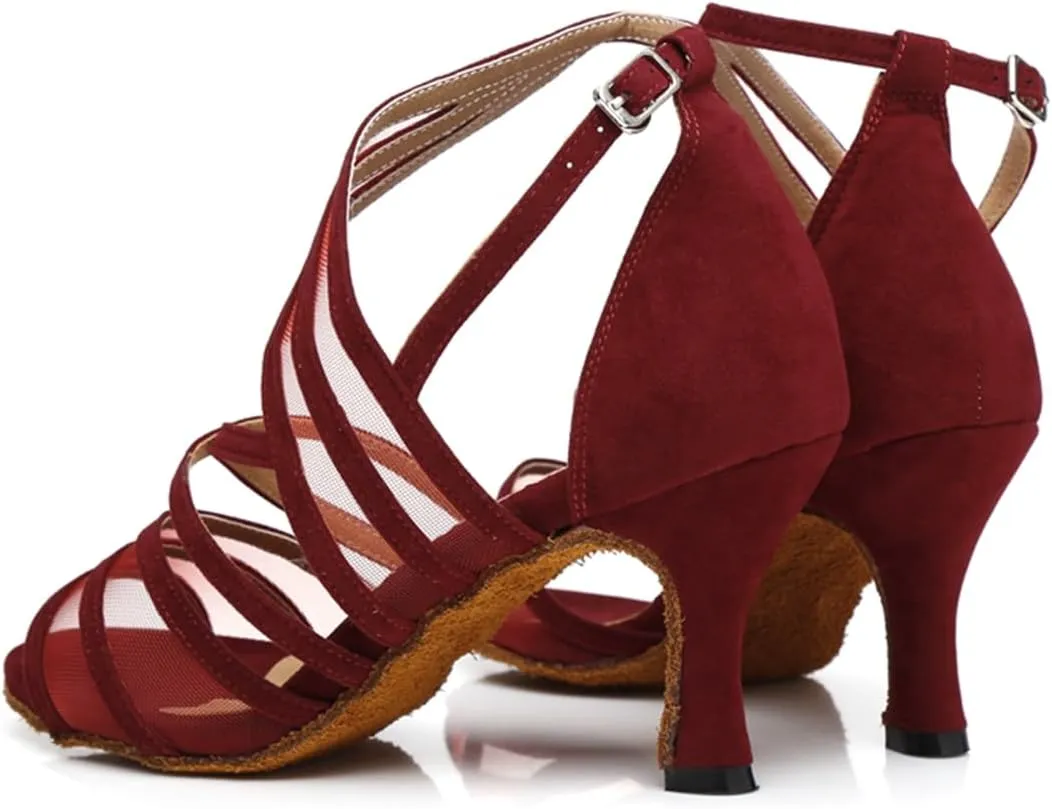 Breathable Mesh Ballroom Dance Shoes for Women Salsa Latin Tango Wedding Party