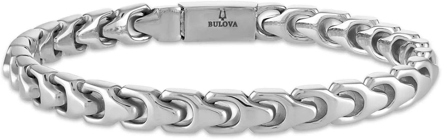 Bulova Link Stainless Steel Chain Bracelet | 6mm | 8 Inches