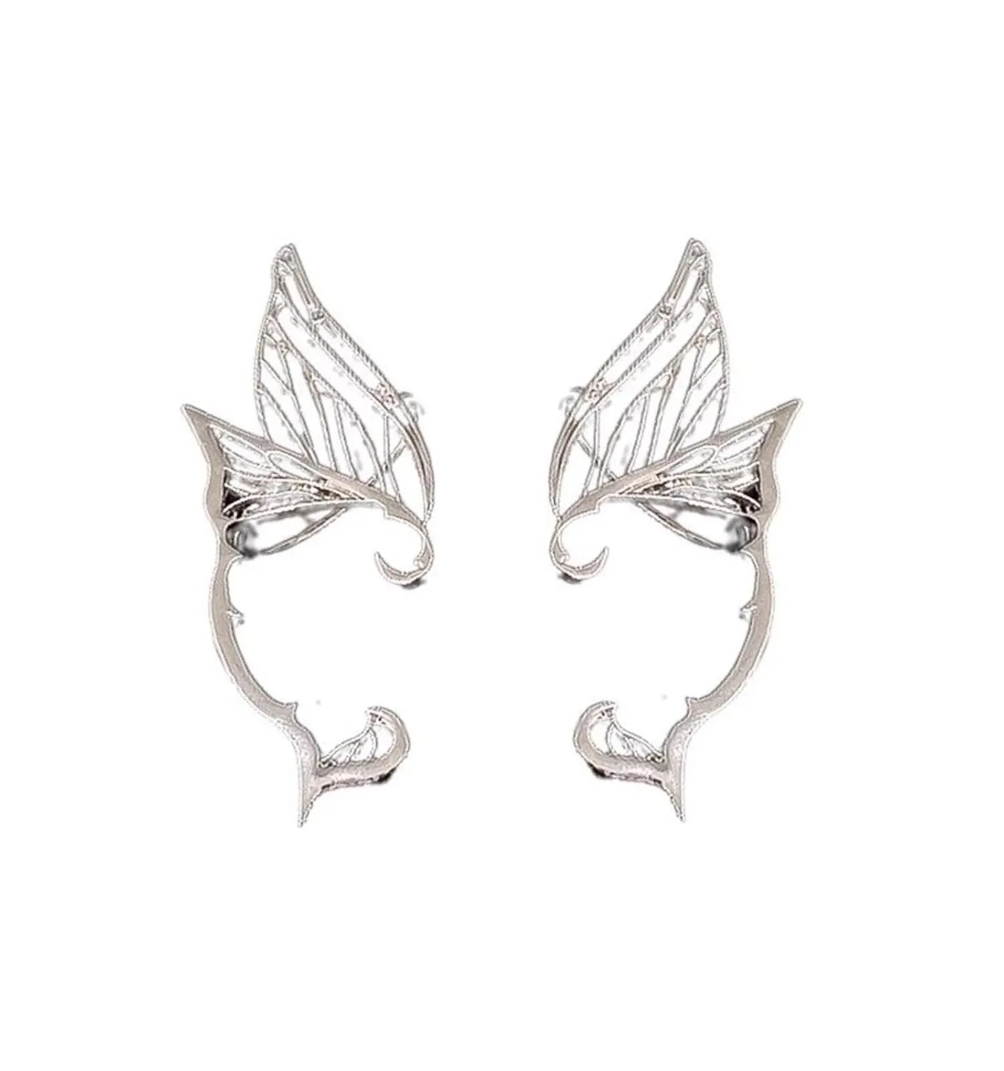 Butterfly Ear Cuff Earrings Claw Earrings Silver Ear Cuff for Women Elf Ear Cuff Earrings Clip Wrap Earrings Non Piercing Cuff Earrings Cartilage Earrings Jewelry Gifts