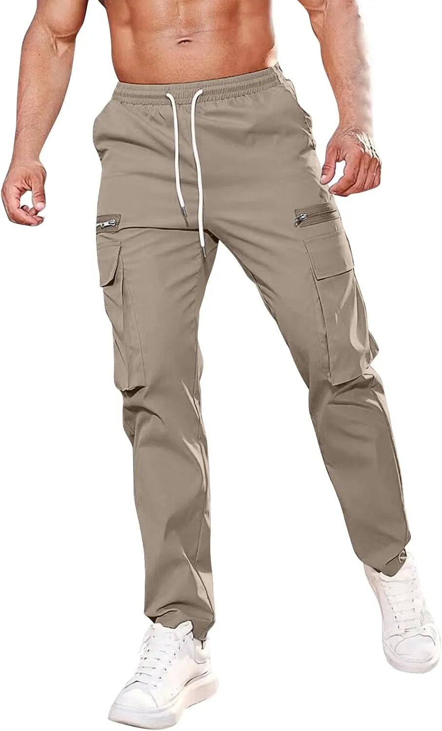 Cargo for Men Pants Lightweight Tactical Stretch Workout Pockets Hiking Joggers Sweatpants